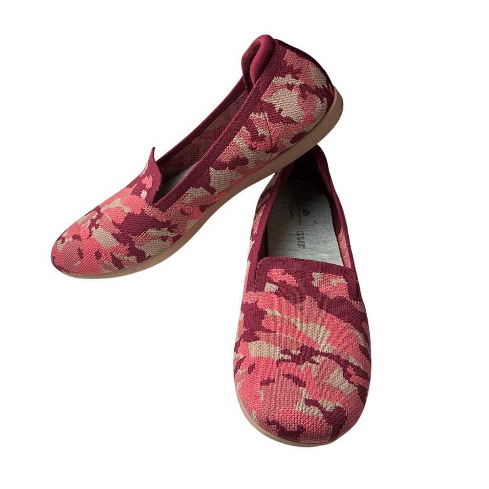 Women’s Pink Camouflage Slip-On Flats
